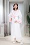 New Season Powder Shawl Collar Flounce Full Length Breastfeeding Feature Summer Maternity Pajamas Nightgown Set - 6