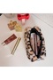 Leopard Patterned Plush Makeup Bag/Pencil Holder Multi-Purpose Organizer with Heart Zipper Detail - 6