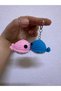 Handmade Magnetic Kissing Whales Couple Keychain - 4