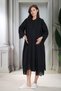 New Season Black Fisto Linen Dressing Gown Special Design Cotton Maternity Dressing Gown, Nightgown Set of 2 - 8