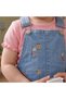 Baby Girl Floral Embroidered Denim Salopet Set with T-Shirt 6-24 Months - 2