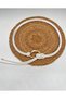 Burgundy/Gold Buckle Knot Detailed Women's Belt Jacket Belt Shirt Belt - 2
