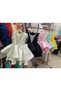 Girl's Matte Satin Evening Dress 2-10 Years Old, with Sheet Accessories, Birthday, Wedding - 7