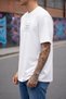 Men's Own Space Written White T-Shirt 100% Cotton Minimal Streetwear Graphic Tee - 3