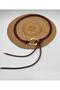 Burgundy/Gold Buckle Knot Detailed Women's Belt Jacket Belt Shirt Belt - 4