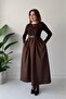 Belted Poplin Detail Dress - 5