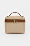 Large Size Makeup and Organizer Bag with Stylish Textured Fabric and Zipper, Multi-Purpose for Travel & Daily Use