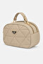 Beige Women's Shoulder Bag Quilted Patterned Daily Use Handbag - 3