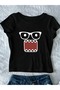 Kemer Boy Domo Kun Wombat Glasses Characters Crop Blouse