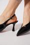 Kırmest v pointed-toe heeled shoes for women - black patent leather - 4