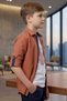 11-15 Boys' T-Shirt with Foldable Sleeves, Shirt Combination, Seasonal Stylish Casual 2-Piece Set