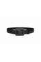 Women's Black Square Buckle Waist Belt - 2