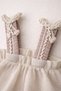 Baby Girl 2-Piece Set Embroidered Strap Blouse Striped Pants Special Occasions Holiday Wear - 2