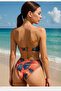 Women's Leaf Padded Strapless High Waist Bikini Set - 3