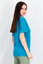 Women Sportswear Fit Embroidered Logo T-Shirt, Sky Blue - 4