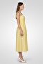 Women Plain Midi Dress, Yellow - 3