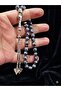 Güleç Natural Stone Terahertz Stone Prayer Beads 33 Pieces 8 mm Faceted Cut Vibration Stone - 4
