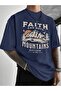 Faith Can Move Printed Men's Oversize T-Shirt