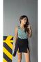 Double Slit Detailed High Waist Black Mini Skirt - 4