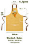 Kitchen Apron Set of 2 Stain-Resistant Water-Repellent Fabric Fade-Resistant Print Chef Golden Double Kitchen Apron - 5