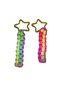 Keychain Rainbow Gold Star Ringed