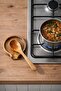 Acacia Dirty Spoon Holder Natural Wood Spoon Rest Kitchen Countertop Spoon Holder - 2