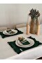 2 Pieces Mossy Linen Lace Detailed 2-Compartment Spoon Holder / Napkin Holder - 5