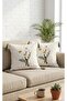 Home Design Double Combination Punch Embroidered Throw Pillow Cover (panch)
