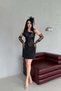 Black Bow Detail Mini Evening Dress Graduation Dress