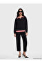 Natuvera Black Shirt Collar Striped Blouse - 2