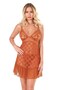 Women's, orange, short tulle nightgown