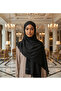 Black Stylish Women's Bamboo Shawl – Solid Color, Soft Texture, Non-Slip, Casual and Special Occasion Shawl - 2