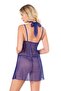 Women'S, Cobalt Blue, Short Tulle Nightgown - 4
