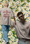 "My Girlfriend Is Hotter" Written Lover Unisex Oversize 24/1 Cotton T-Shirt - Special Collar Print - 4