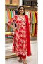Women’s Rayon Printed Long Kurta Salwar Suit Set 3 Piece – Unstitched Ethnic Dress with Dupatta. - 2