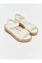 Lcw Steps Beige Straw Sole Girls' Sandals