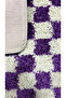 Chess Dama Patterned Latex Non-Slip Base Machine Washable 2-Piece Bohemian Oval Bath Mat 60X100 60X50 - 7