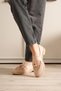 Women's beige beaded tassel casual low heel shoes tr30ms01b - 2