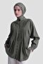 Ribbed Detailed Tunic in Green