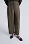 Wrinkle Effect Trousers Oil Green - 3