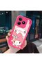 Realme Note 50 Compatible Pink Red Silicone Case Shockproof Camera Protection