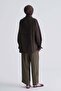 Wrinkle Effect Trousers Oil Green - 4