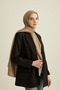 شال من سلسلة جاكار الحريرية بنمط حلقي