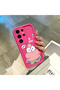 Samsung Galaxy S24 Ultra Compatible Pink Red Silicone Case Shockproof Camera Protection - 3