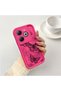Infinix Hot 40I Compatible Pink Red Silicone Case Shockproof Camera Protection - 2