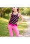 Girl's Pink Tights and Strappy Sports Set – Summer Comfortable and Flexible Daily Combination - 8