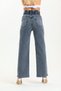 By-3283 Anthracite High Waist Lycra Belted Drawstring Loose Wide Leg Jean Jeans Frango Stone Trousers - 5