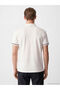 Ecru Polo Neck Pique Men's T-Shirt - 4