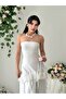 Strapless Chiffon Detailed Dress - 3