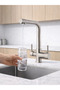 Purified Kitchen Faucet with 3 Outlets Matte Silver Brass Faucet - 3